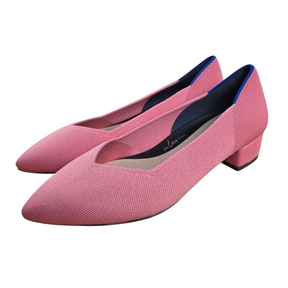 Rothys the High Point Women's US Size 8.5 Pink Coral Tulip Knit Classic